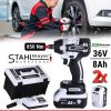 Безчетков Акумулаторен Ударен Гайковерт-Винтоверт Комбиниран Stahlmayer 36V 8Ah 850 N/m
