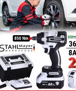 Безчетков Акумулаторен Ударен Гайковерт-Винтоверт Комбиниран Stahlmayer 36V 8Ah 850 N/m