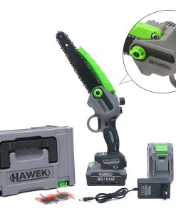 Акумулаторна Мини Резачка Верижен Трион HAWEK с 2 Батерии 36V 5Ah с Автоматично Омасляване + ПОДАРЪК Втора Верига