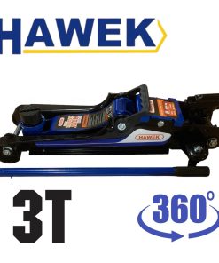 Усилен Нископрофилен Крик Крокодил 3Т с Въртяща Дръжка 360° HAWEK от 85 - 380мм. 3 тона HW-1137