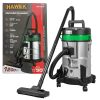 Прахосмукачка за Сухо и Мокро Почистване 30л HAWEK 1200W с 4бр Въртящи Колела