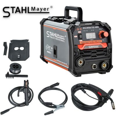 Телоподаващ Апарат MIG, MAG, MMA за Заваряване СО2 Без Газ 400А STAHLMAYER-PRO 2в1 Телоподаващо + Електрожен