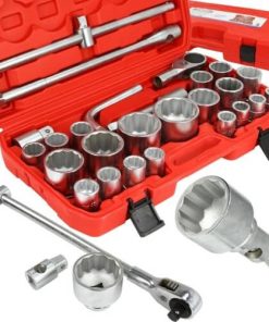 Дванадесетостенно Камьонджийско Гедоре 26 части за Камиони 3/4″ & 1″ 21-65mm + Ударни Вложки