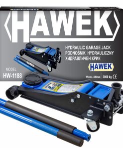 Професионален Нископрофилен Крик HAWEK HW-1188 с 2 Помпи 3 тона 85-430мм Тип Крокодил