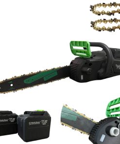 Мощна Акумулаторна Верижна Резачка STAHLMAYER 72V 8Ah - 16" Шина с 2 Вериги, Дисплей и Активна Спирачка