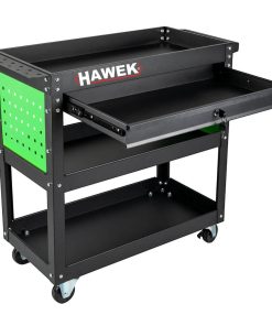 Професионална Мобилна Количка за Инструменти HAWEK с 3 рафта и Чекмедже HW-1191