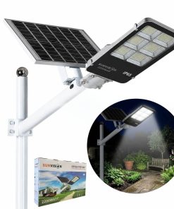Улична Соларна LED Лампа с Отделен Панел и Стойка 2200W SUNVISION